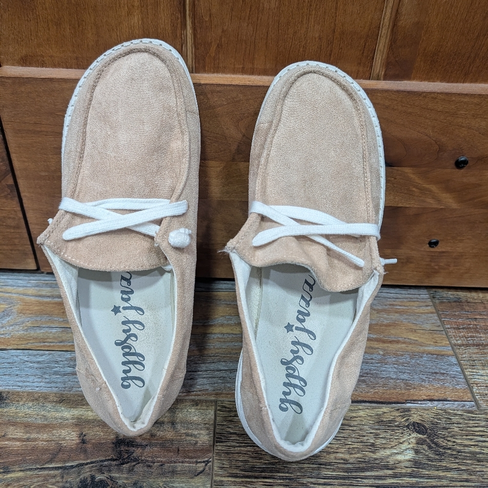 Suede Sand Gypsy Jazz Shoes Women's Size 9.5 - Picture 4 of 5
